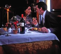 Cena romantica a lume di candela